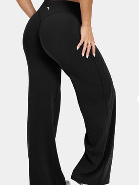 OQQ High Waist Stretch Casual Soft Straight Leg Bottoms